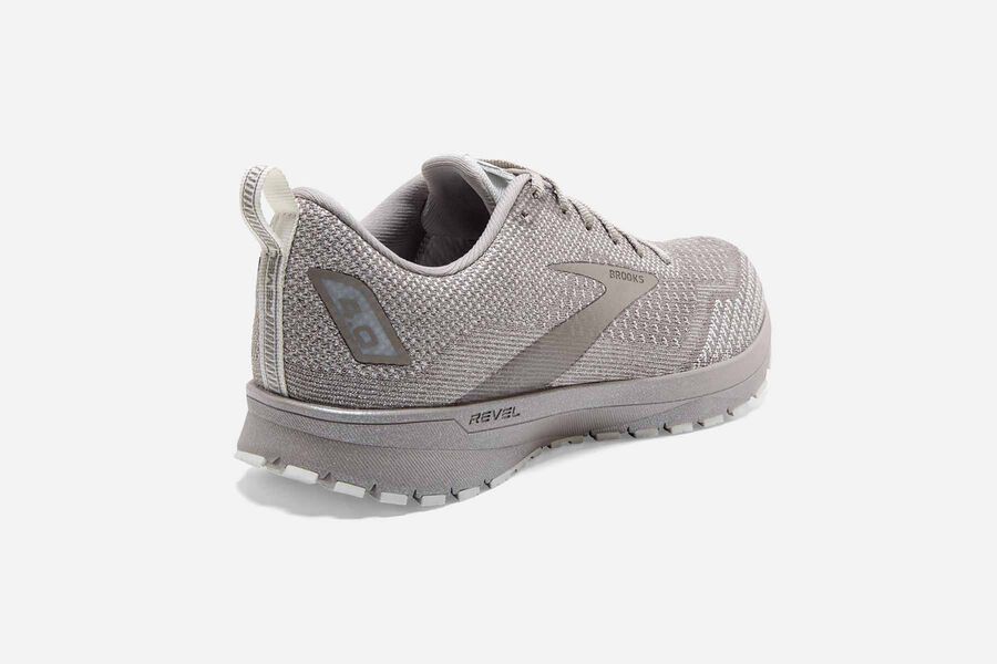 Brooks Revel 4 Road Running Shoes Womens White/Silver 714963-SVN